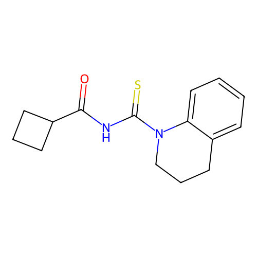 N-(3,4-dihydro-1(2H)-quinolinylcarbothioyl)cyclobutanecarboxamide structure