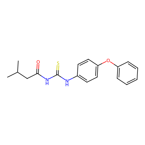 3-methyl-N-[(4-phenoxyphenyl)carbamothioyl]butanamide structure