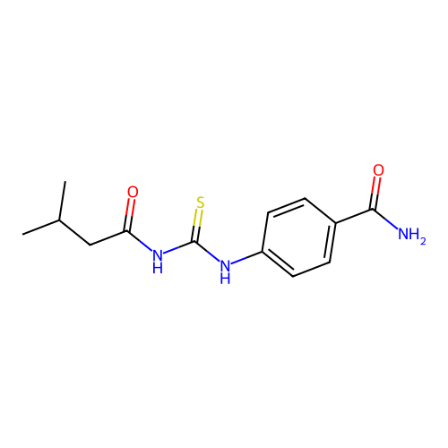 4-(3-Methylbutanoylcarbamothioylamino)benzamide structure