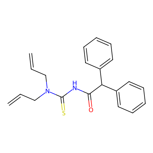 N,N-diallyl-N'-(diphenylacetyl)thiourea structure