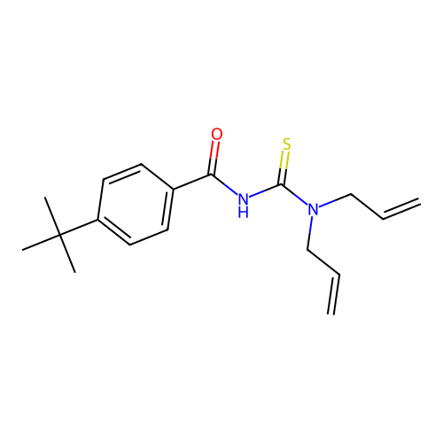 N,N-diallyl-N'-(4-tert-butylbenzoyl)thiourea structure