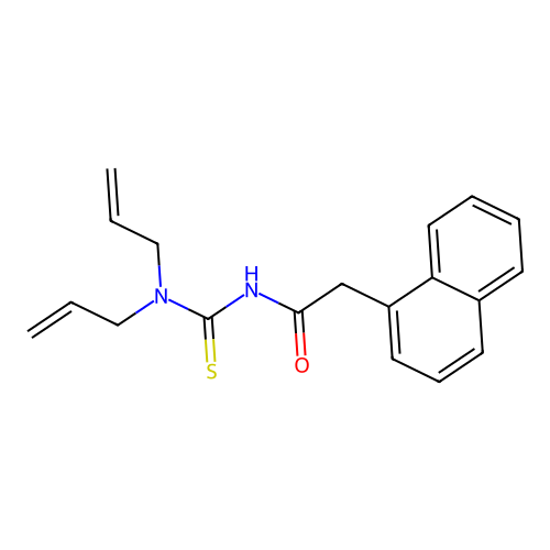 N,N-diallyl-N'-(1-naphthylacetyl)thiourea structure