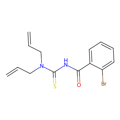 N-[bis(prop-2-enyl)carbamothioyl]-2-bromobenzamide structure