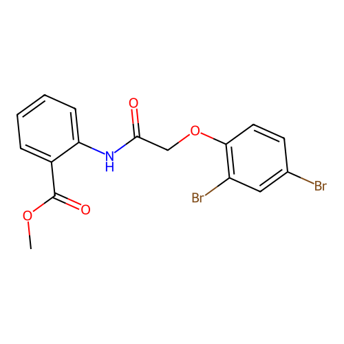 Methyl 2-{[(2,4-dibromophenoxy)acetyl]amino}benzoate structure