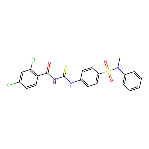 2,4-dichloro-N-({4-[methyl(phenyl)sulfamoyl]phenyl}carbamothioyl)benzamide structure