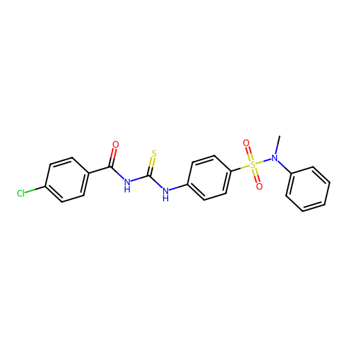 4-chloro-N-({4-[methyl(phenyl)sulfamoyl]phenyl}carbamothioyl)benzamide structure
