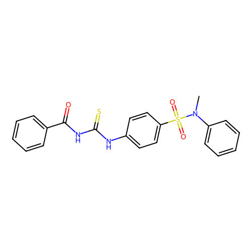 4-{[(benzoylamino)carbothioyl]amino}-N-methyl-N-phenylbenzenesulfonamide structure
