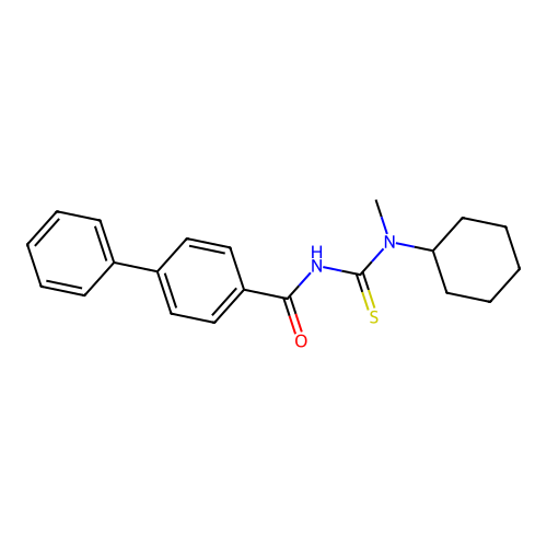 N-[cyclohexyl(methyl)carbamothioyl]-4-phenylbenzamide structure