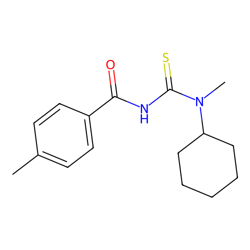 N-[cyclohexyl(methyl)carbamothioyl]-4-methylbenzamide structure