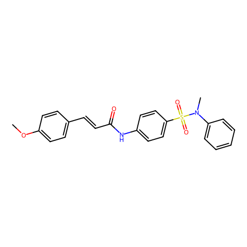 3-(4-methoxyphenyl)-N-{4-[(methylanilino)sulfonyl]phenyl}acrylamide structure