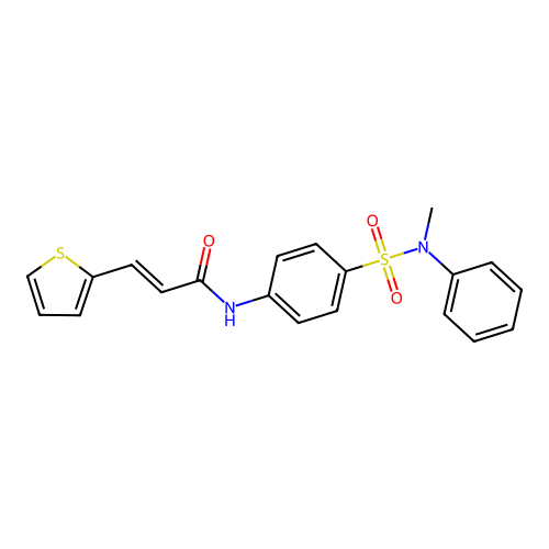 N-{4-[(methylanilino)sulfonyl]phenyl}-3-(2-thienyl)acrylamide structure