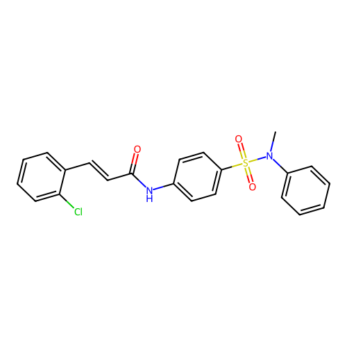 3-(2-chlorophenyl)-N-{4-[(methylanilino)sulfonyl]phenyl}acrylamide structure