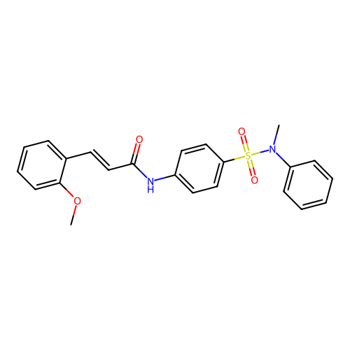 3-(2-methoxyphenyl)-N-{4-[(methylanilino)sulfonyl]phenyl}acrylamide structure