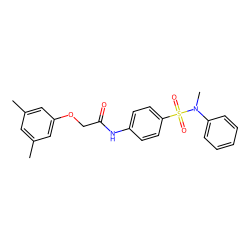 2-(3,5-dimethylphenoxy)-N-[4-[methyl(phenyl)sulfamoyl]phenyl]acetamide structure