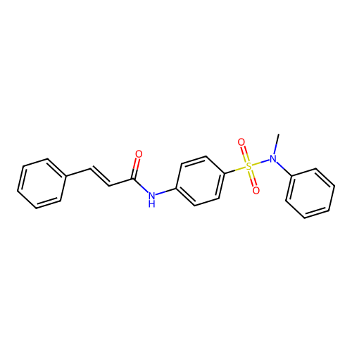 N-{4-[(methylanilino)sulfonyl]phenyl}-3-phenylacrylamide structure