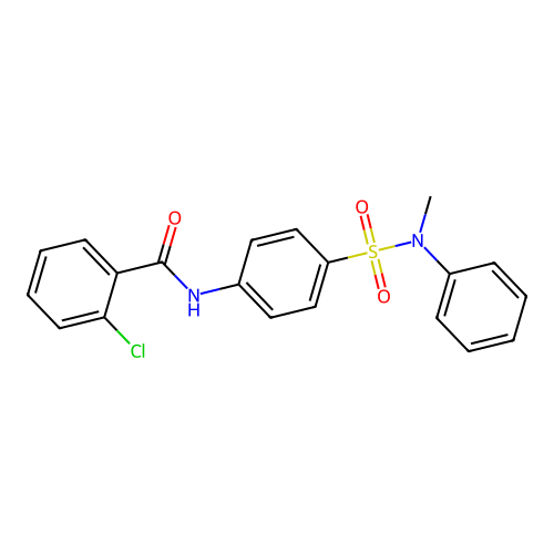 2-chloro-N-[4-[methyl(phenyl)sulfamoyl]phenyl]benzamide structure