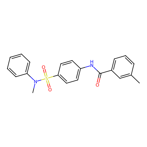 3-methyl-N-[4-[methyl(phenyl)sulfamoyl]phenyl]benzamide structure