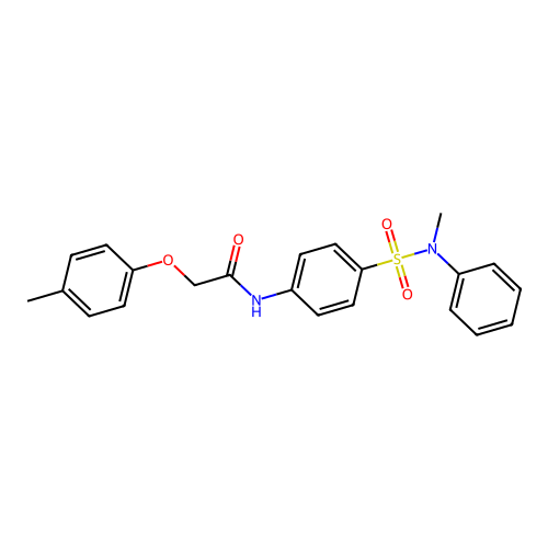 2-(4-methylphenoxy)-N-[4-[methyl(phenyl)sulfamoyl]phenyl]acetamide structure