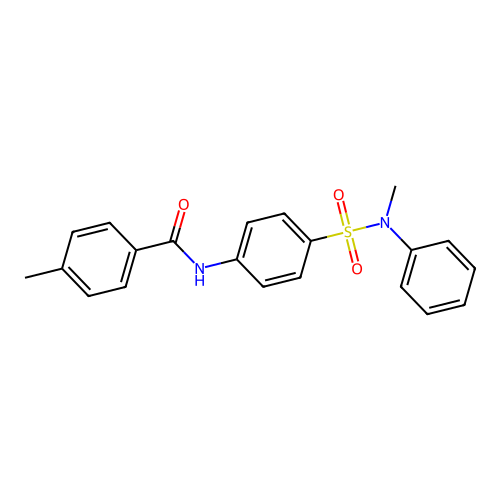 4-methyl-N-[4-[methyl(phenyl)sulfamoyl]phenyl]benzamide structure