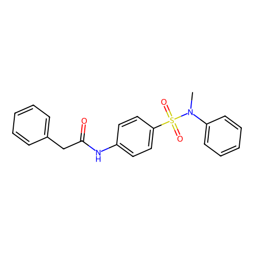 N-[4-[methyl(phenyl)sulfamoyl]phenyl]-2-phenylacetamide structure