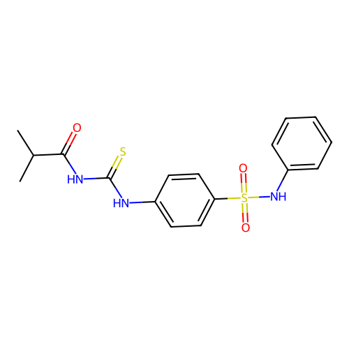 4-{[(isobutyrylamino)carbothioyl]amino}-N-phenylbenzenesulfonamide structure