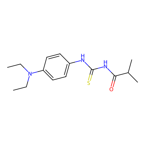 N-{[4-(diethylamino)phenyl]carbamothioyl}-2-methylpropanamide structure