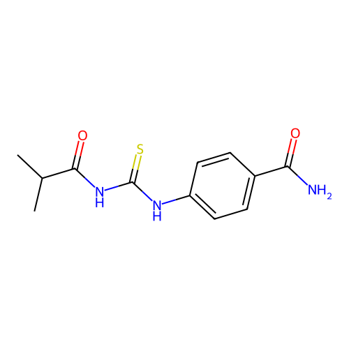 4-(2-Methylpropanoylcarbamothioylamino)benzamide structure