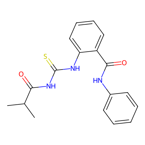 2-{[(isobutyrylamino)carbothioyl]amino}-N-phenylbenzamide structure