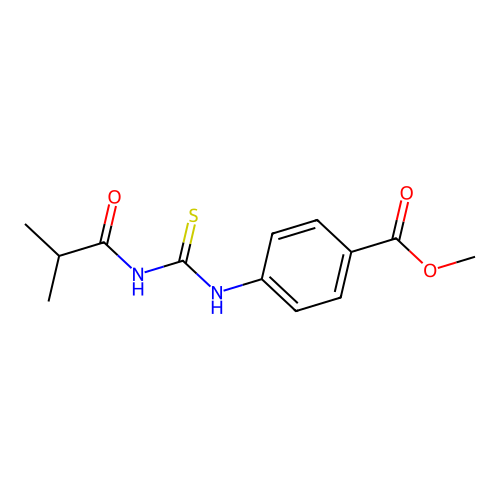 Methyl 4-(2-methylpropanoylcarbamothioylamino)benzoate structure