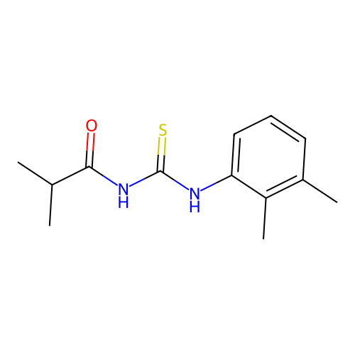 N-(2,3-dimethylphenyl)-N'-isobutyrylthiourea structure