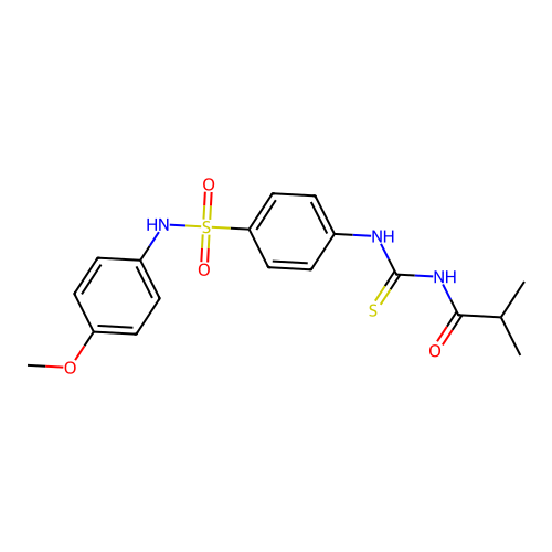 4-{[(isobutyrylamino)carbothioyl]amino}-N-(4-methoxyphenyl)benzenesulfonamide structure