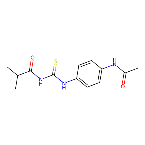 N-(4-{[(isobutyrylamino)carbothioyl]amino}phenyl)acetamide structure