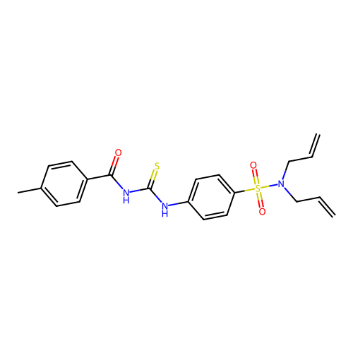 N,N-diallyl-4-({[(4-methylbenzoyl)amino]carbothioyl}amino)benzenesulfonamide structure