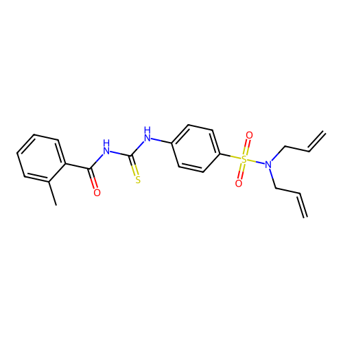 N,N-diallyl-4-({[(2-methylbenzoyl)amino]carbothioyl}amino)benzenesulfonamide structure