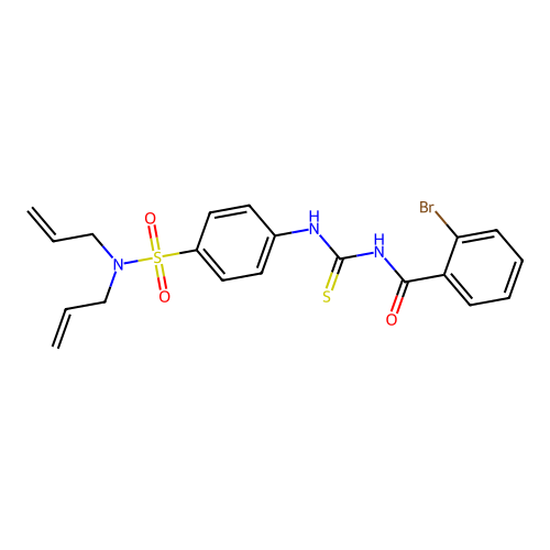 N,N-diallyl-4-({[(2-bromobenzoyl)amino]carbothioyl}amino)benzenesulfonamide structure