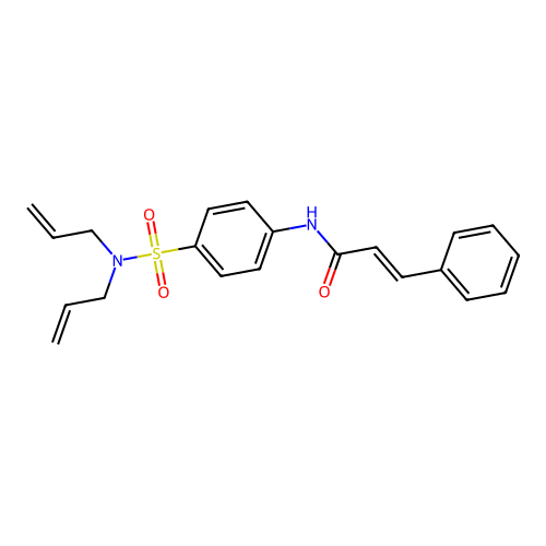 N-{4-[(diallylamino)sulfonyl]phenyl}-3-phenylacrylamide structure