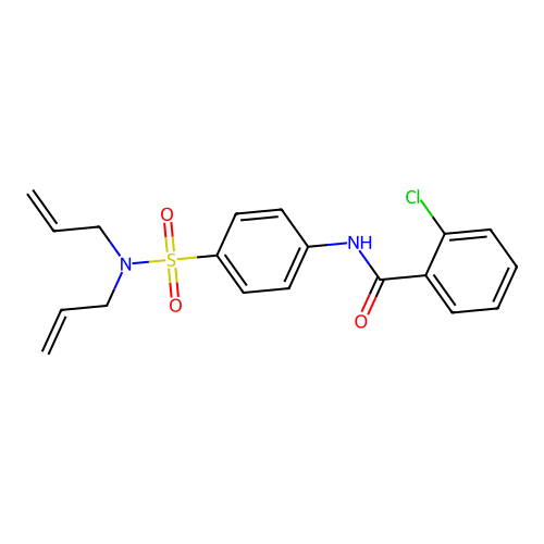 2-chloro-N-{4-[(diallylamino)sulfonyl]phenyl}benzamide structure