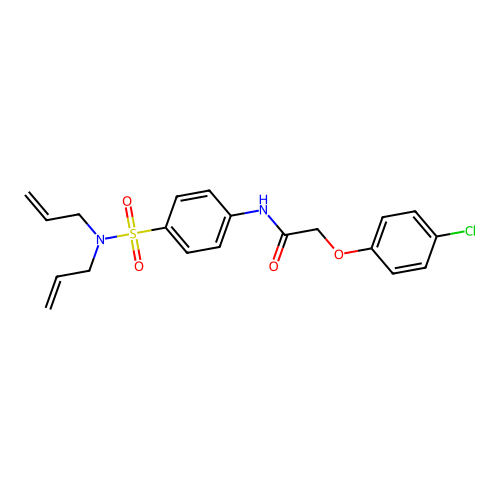 2-(4-chlorophenoxy)-N-{4-[(diallylamino)sulfonyl]phenyl}acetamide structure