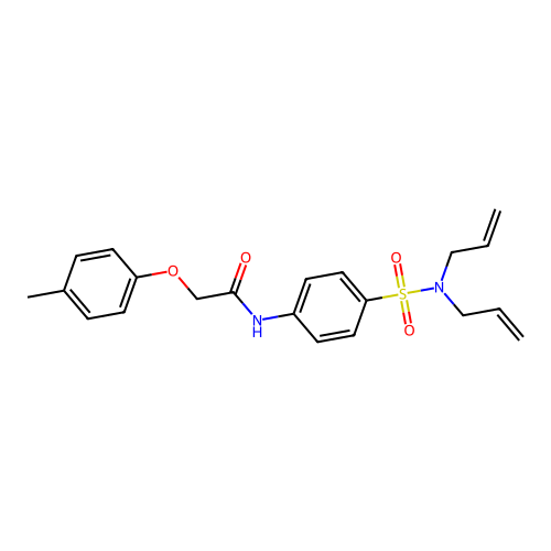 N-{4-[(diallylamino)sulfonyl]phenyl}-2-(4-methylphenoxy)acetamide structure