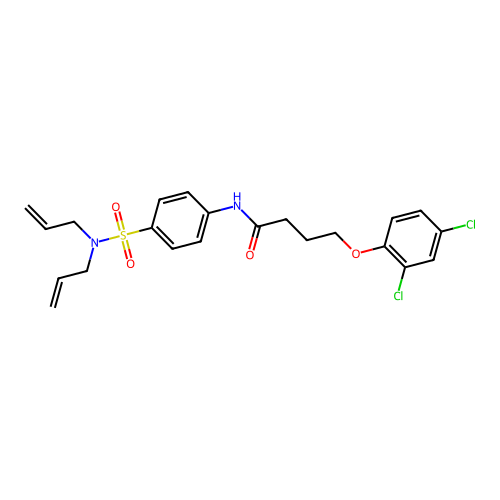 N-{4-[(diallylamino)sulfonyl]phenyl}-4-(2,4-dichlorophenoxy)butanamide structure
