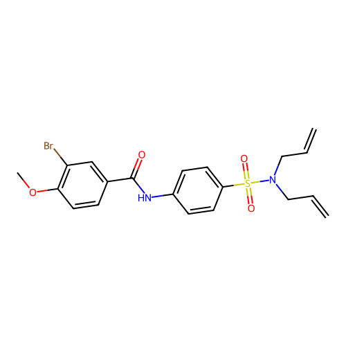 3-bromo-N-{4-[(diallylamino)sulfonyl]phenyl}-4-methoxybenzamide structure