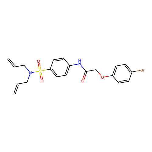 2-(4-bromophenoxy)-N-{4-[(diallylamino)sulfonyl]phenyl}acetamide structure