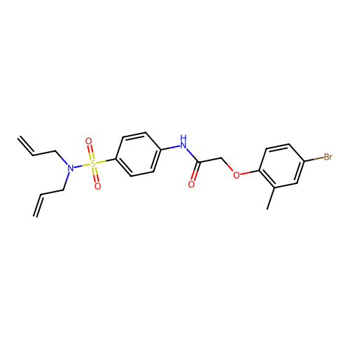 2-(4-bromo-2-methylphenoxy)-N-{4-[(diallylamino)sulfonyl]phenyl}acetamide structure