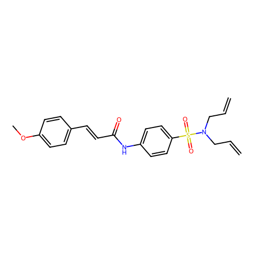 N-{4-[(diallylamino)sulfonyl]phenyl}-3-(4-methoxyphenyl)acrylamide structure