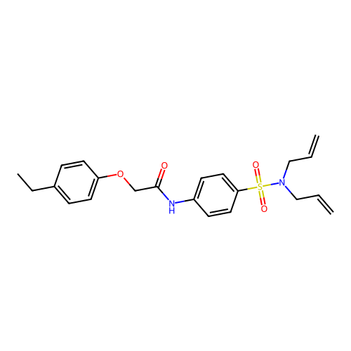 N-{4-[(diallylamino)sulfonyl]phenyl}-2-(4-ethylphenoxy)acetamide structure
