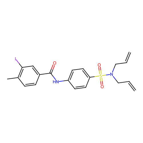 N-{4-[(diallylamino)sulfonyl]phenyl}-3-iodo-4-methylbenzamide structure