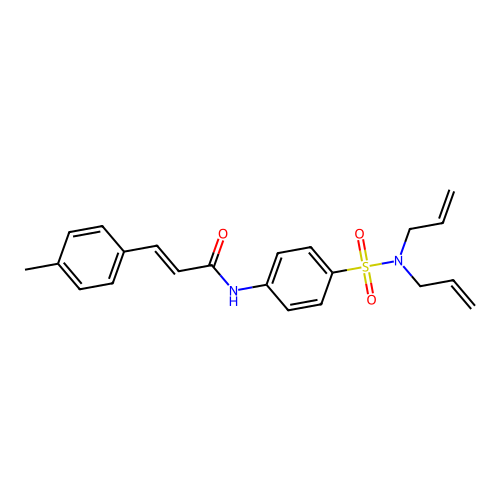 N-{4-[(diallylamino)sulfonyl]phenyl}-3-(4-methylphenyl)acrylamide structure