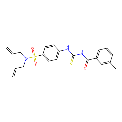 N,N-diallyl-4-({[(3-methylbenzoyl)amino]carbothioyl}amino)benzenesulfonamide structure