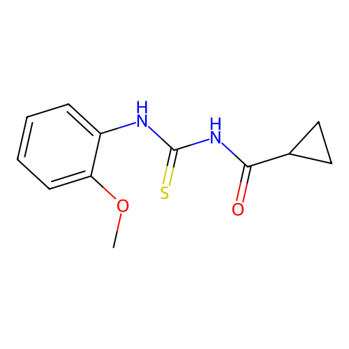 N-[(2-methoxyphenyl)carbamothioyl]cyclopropanecarboxamide structure