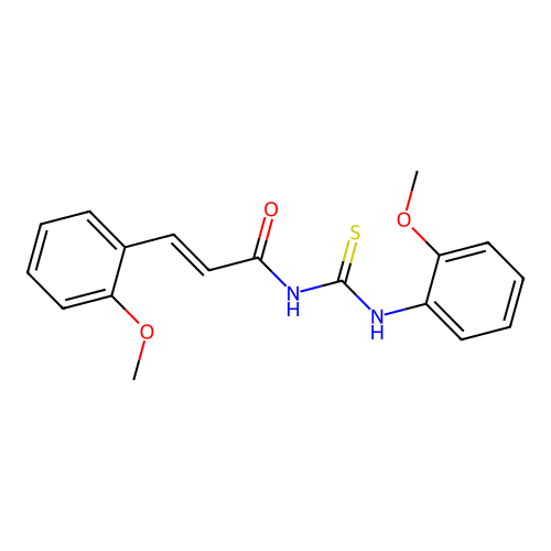 N-(2-methoxyphenyl)-N'-[3-(2-methoxyphenyl)acryloyl]thiourea structure